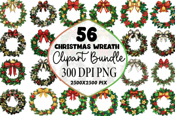Download Watercolor Christmas Wreath Clipart Png - Art Collection