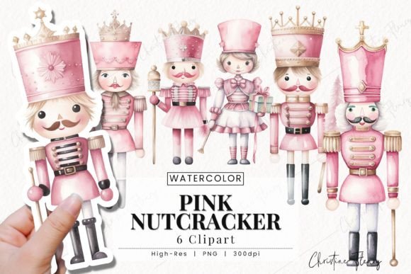 Download Watercolor Pink Nutcracker Clipart - Art Collection