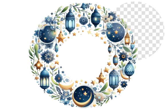 Download EidAura Watercolor Wreath Clipart - Art Collection