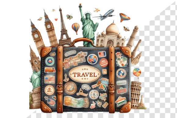 Download TravelSticker Vintage Suitcase Clipart - Art Collection