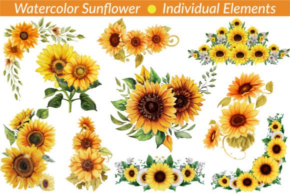Download Watercolor Sunflower Bouquet Clipart - Art Collection