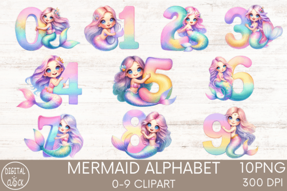 Download Mermaid Birthday Alphabet Clipart PNG - Art Collection