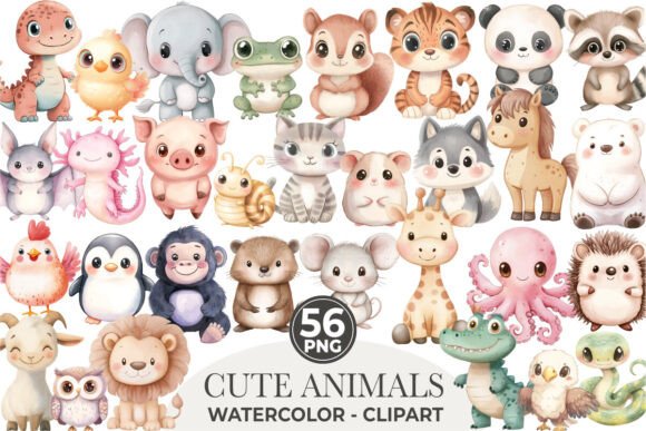 Download Cute Animals Clipart, Baby Animals PNG - Art Collection
