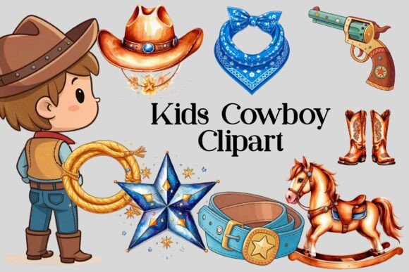 Download Kids Cowboy Clipart | Western Theme PNG - Art Collection