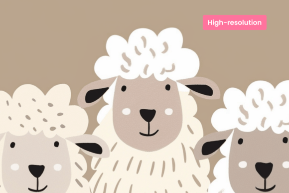 Download White Sheep Wall Art | Sheep Poster - Art Collection