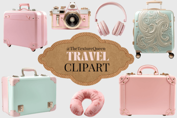 Download Suitcase Clipart Pastel Travel Set - Art Collection