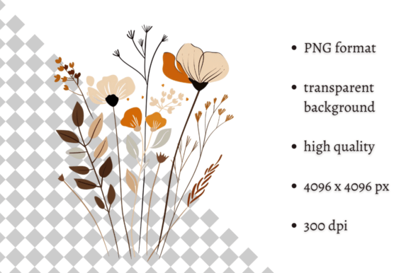 Download Watercolor Boho Wild Flowers Clipart - Art Collection