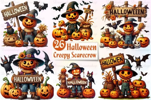 Download Halloween Scarecrow Watercolor Clipart - Art Collection