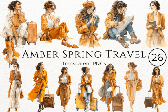 Download Amber Spring Travel Watercolor Clipart - Art Collection