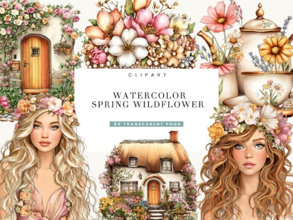 Download Watercolor Spring Wildflower Clipart - Art Collection