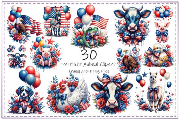 Download Patriotic Animal Clipart Bundle - Art Collection