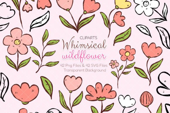 Download Whimsical Wildflower Clipart SVG - Art Collection