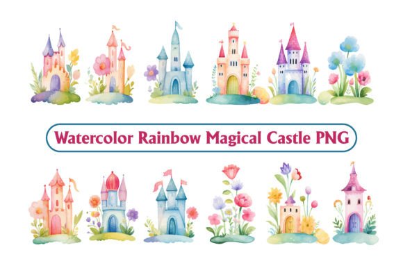 Download Watercolor Fairy Tale Castle Clipart PNG - Art Collection