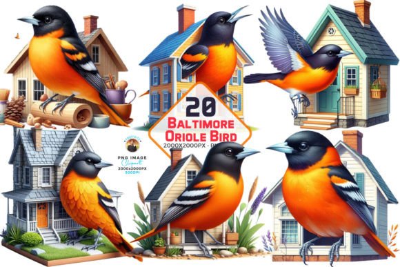 Download Watercolor Baltimore Oriole Bird Clipart - Art Collection