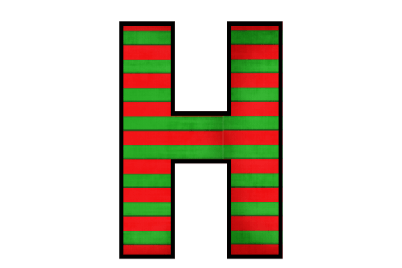 Download Christmas Red and Green Alphabet Clipart - Art Collection