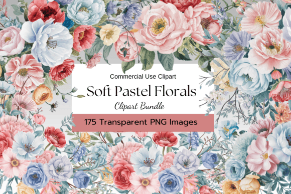 Download Soft Pastel Watercolor Floral Clipart - Art Collection