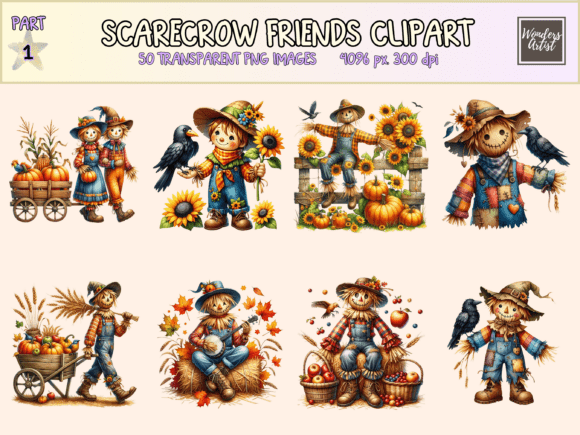 Download Scarecrow Friends Clipart - Art Collection