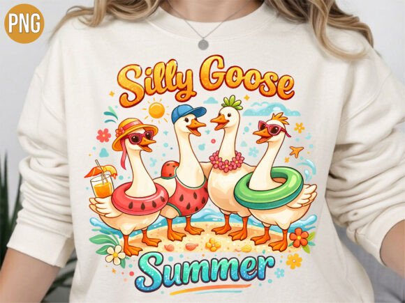 Download Silly Goose Summer Beach Party PNG SHIRT - Art Collection