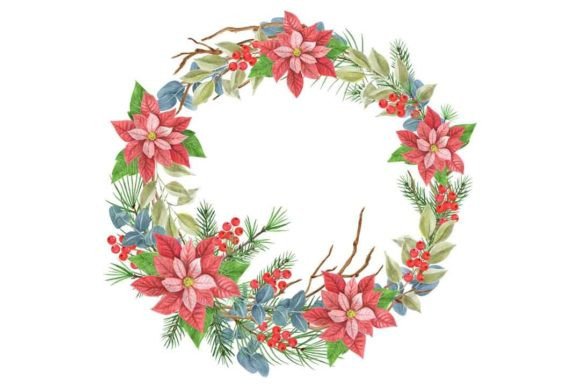 Download Christmas Wreath Clipart Watercolor PNG - Art Collection