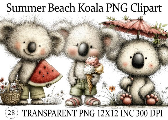 Download Summer Beach Koala PNG Clipart - Art Collection