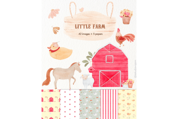 Download Little Farm - Clipart - Pattern - Png - Art Collection