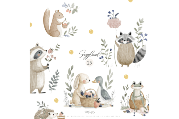 Download Watercolor Woodland Animals Clipart Set - Art Collection