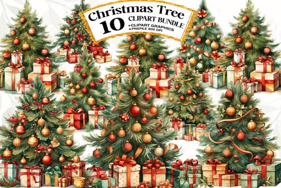 Download Watercolor Christmas Tree Clipart - Art Collection