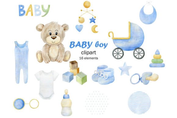 Download Watercolor Baby Boy Clipart. - Art Collection