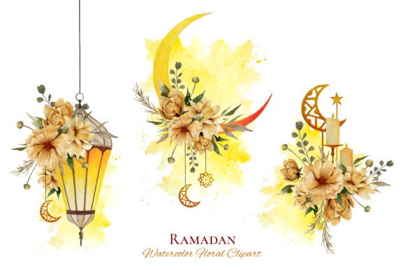 Download Ramadan Watercolor Floral Clipart - Art Collection