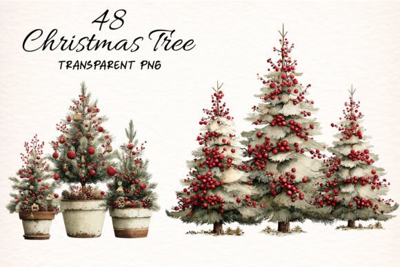 Download Watercolor Christmas Tree Clipart - Art Collection