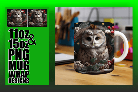 Download Snowy Owl Christmas Mug Art - Art Collection