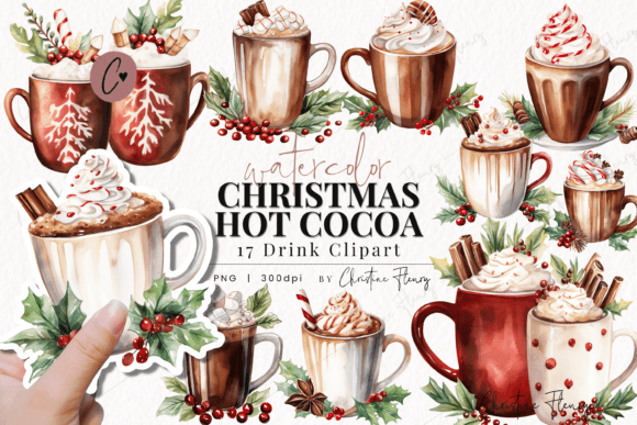 Download Watercolor Christmas Hot Cocoa Clipart - Art Collection