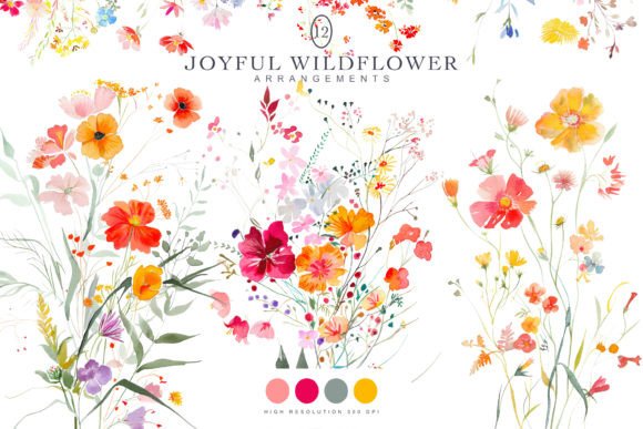 Download Wild Flowers Clipart Set - Art Collection