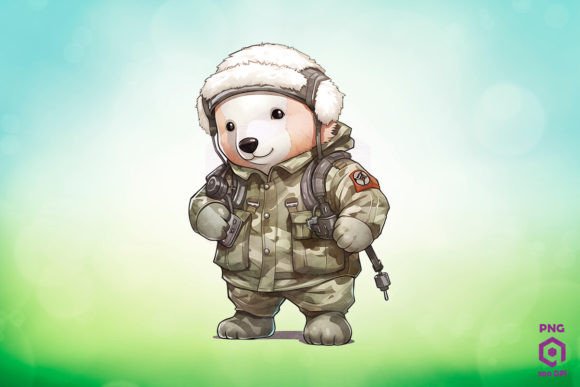 Download Army Polar Bear Clipart PNG - Art Collection