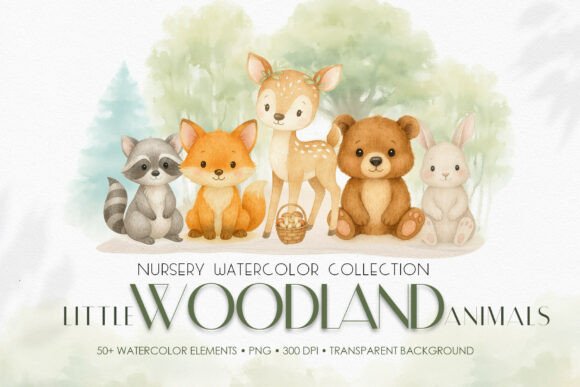 Download Woodland Animals Watercolor Clipart Set - Art Collection