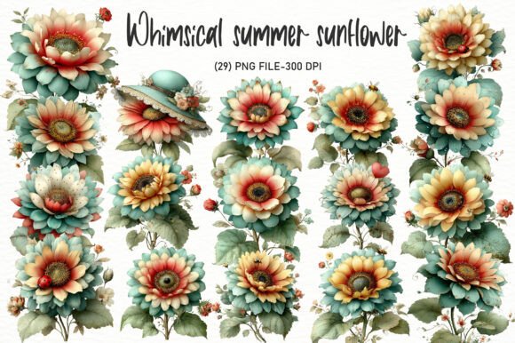 Download Whimsical Summer Sunflower Clipart - Art Collection