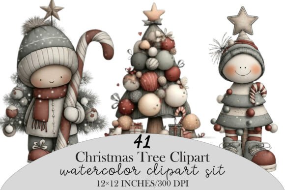 Download Whimsical Christmas Tree Clipart - Art Collection