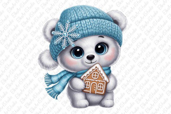Download Christmas Polar Bear Clipart Png - Art Collection