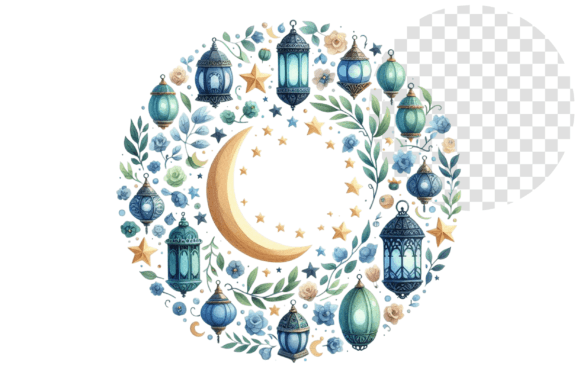 Download EidAura Watercolor Wreath Clipart - Art Collection
