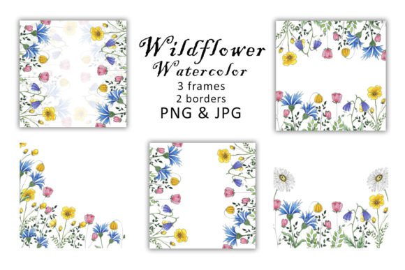 Download Watercolor Frames Clipart Wildflower PNG - Art Collection