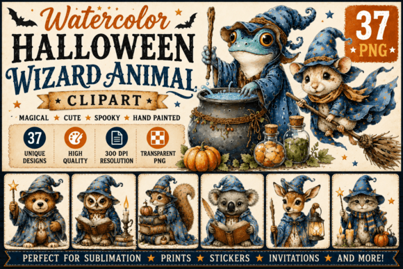 Download Halloween Wizard Animal Clipart - Art Collection