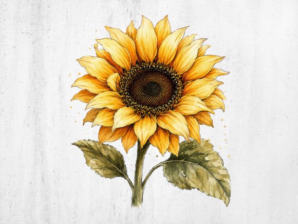 Download Sunflower PNG Digital Clipart Download - Art Collection