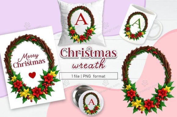 Download Christmas Wreath Clipart Sublimation 05 - Art Collection