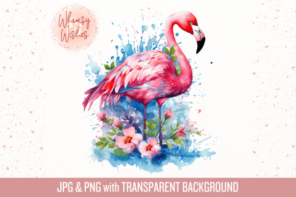 Download Summer Floral Flamingo Watercolor Art - Art Collection