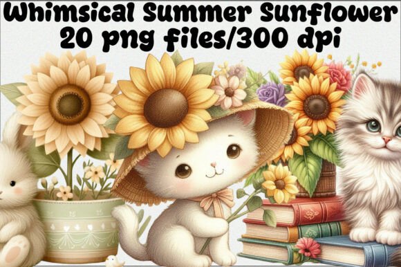 Download Whimsical Summer Sunflower Clipart - Art Collection