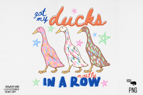Download Summer Duck Preppy Hand Drawn PNG - Duck Collection