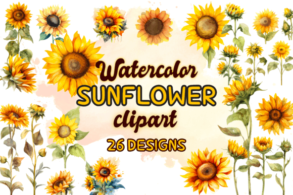 Download Watercolor Sunflower Clipart - Art Collection