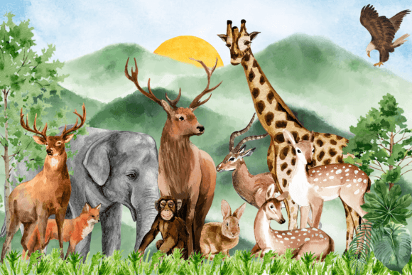 Download Watercolor Wildlife Clipart - Art Collection
