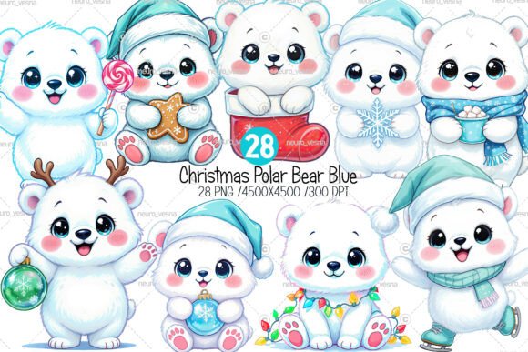 Download Christmas Polar Bear Clipart - Art Collection