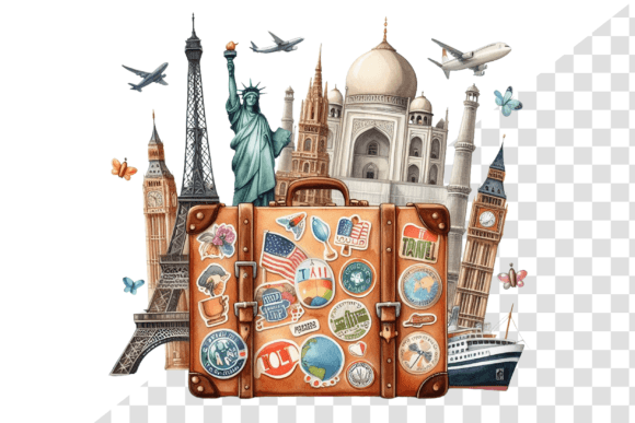 Download TravelSticker Vintage Suitcase Clipart - Art Collection
